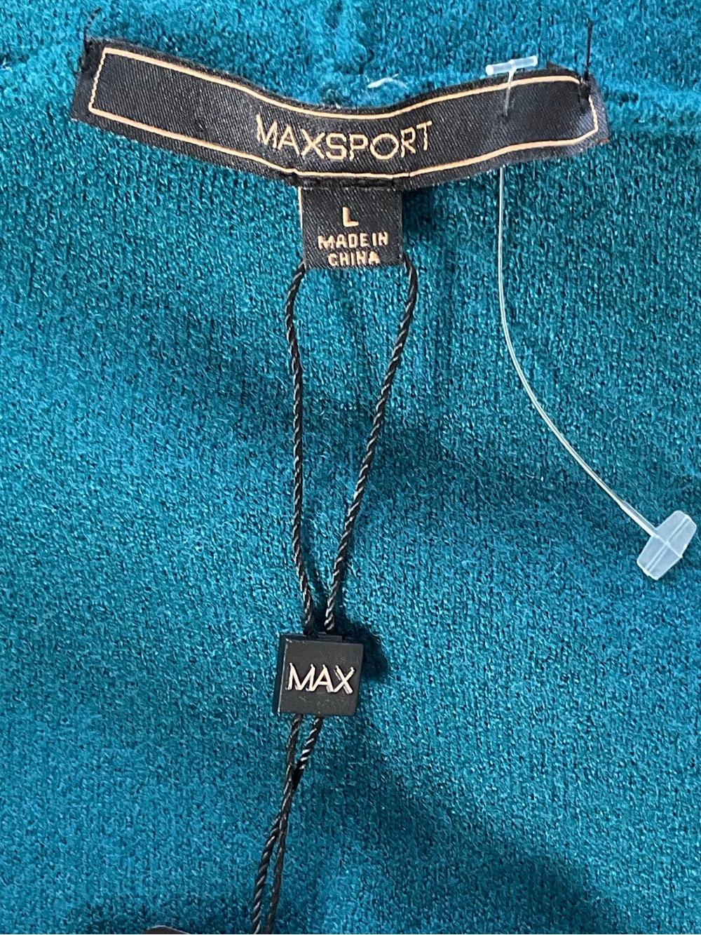 Max Sport Teal Long Hoodie Open Cardigan NWT - Picture 5 of 8